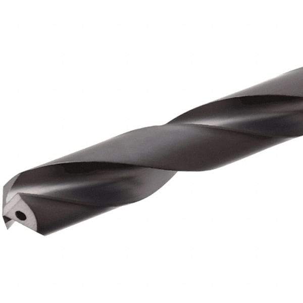 Iscar - 10mm 140° Solid Carbide Jobber Drill - TiAlN Finish, Right Hand Cut, Spiral Flute, Straight Shank, 103mm OAL, Standard Point - Makers Industrial Supply