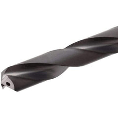 Iscar - 8.5mm 140° Solid Carbide Jobber Drill - TiAlN Finish, Right Hand Cut, Spiral Flute, Straight Shank, 103mm OAL, Standard Point - Makers Industrial Supply