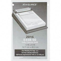 AT-A-GLANCE - 312 Sheet, 5 x 8", Calendar Refill - White - Makers Industrial Supply