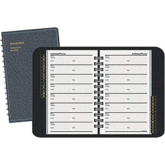 AT-A-GLANCE - 100 Sheet, 4-7/8 x 8", Telephone/Address Book - Black - Makers Industrial Supply