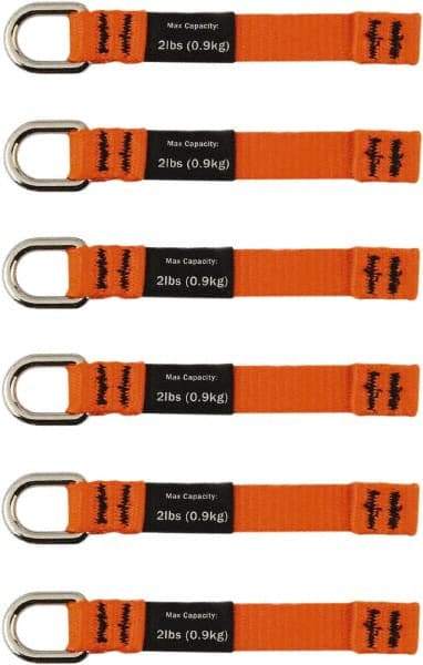 Ergodyne - 4-1/2" Tool Tether - Sealing Tape Connection, 5" Extended Length, Orange - Makers Industrial Supply