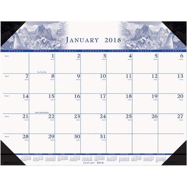 House of Doolittle - 12 Sheet, 22 x 17", Desk Pad Calendar - Nature - Makers Industrial Supply