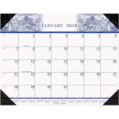 House of Doolittle - 12 Sheet, 22 x 17", Desk Pad Calendar - Nature - Makers Industrial Supply