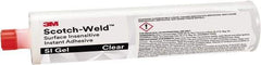 3M - 10.60 oz Cartridge Clear Instant Adhesive - Series Part Number SI Gel, 30 to 60 sec Working Time, 24 hr Full Cure Time - Makers Industrial Supply