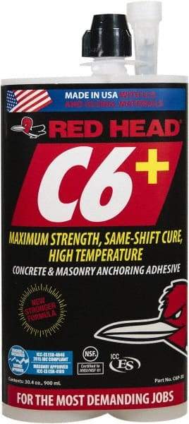 Red Head - Anchoring Adhesives Adhesive Material: Epoxy Volume (fl. oz.): 30.00 - Makers Industrial Supply