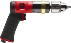 Chicago Pneumatic - 1/2" Keyed Chuck - Pistol Grip Handle, 600 RPM, 0.5 hp, 90 psi - Makers Industrial Supply