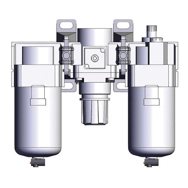 SMC PNEUMATICS - Filter, Regulator & Lubricator (FRL) Units Configuration: 3 Pc. Filter-Regulator-Lubricator Body Type: Standard - Makers Industrial Supply