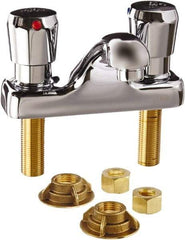 Zurn - Integral, Metering Faucet, Chrome Plated Deck Mount, Lavatory Metering Faucet - Push Button Handle - Makers Industrial Supply