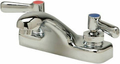 Zurn - Integral, Two Handle, Chrome Plated Deck Mount, Laundry Faucet - Lever Handle - Makers Industrial Supply