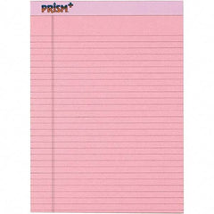 TOPS - 50 Sheet, 8-1/2 x 11-3/4", Legal/Wide (Style) Legal Pad - Pastel Pink - Makers Industrial Supply