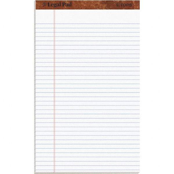 TOPS - 50 Sheet, 8-1/2 x 14", Legal/Wide (Style) Legal Pad - White - Makers Industrial Supply