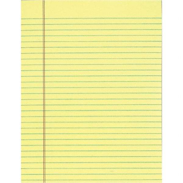 TOPS - 50 Sheet, 8-1/2 x 11", Legal/Wide (Style) Legal Pad - Canary - Makers Industrial Supply