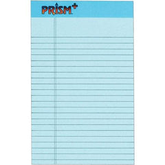 TOPS - 50 Sheet, 5 x 8", Narrow Legal Pad - Pastel Blue - Makers Industrial Supply