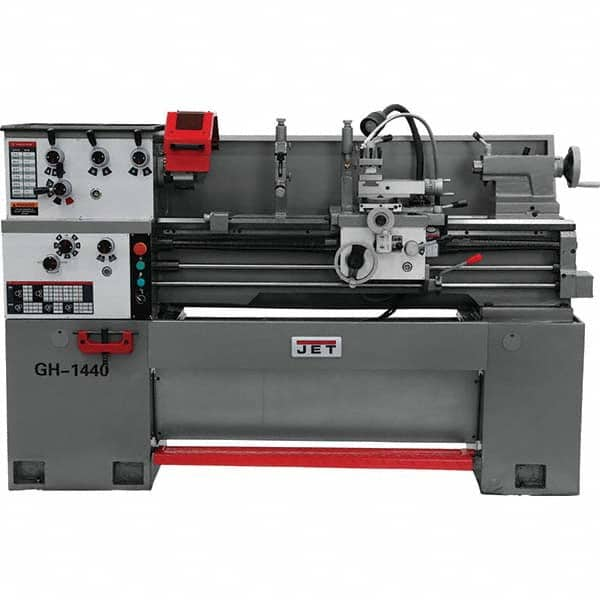 Jet - Bench, Engine & Toolroom Lathes Machine Type: Spindle Bore Spindle Speed Control: Geared Head - Makers Industrial Supply