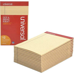 UNIVERSAL - 50 Sheet, 5 x 8", Narrow Note Pad - Ivory - Makers Industrial Supply