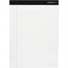 Universal One - 50 Sheet, 8-1/2 x 11-3/4", Legal/Wide (Style) Writing Pad - White - Makers Industrial Supply