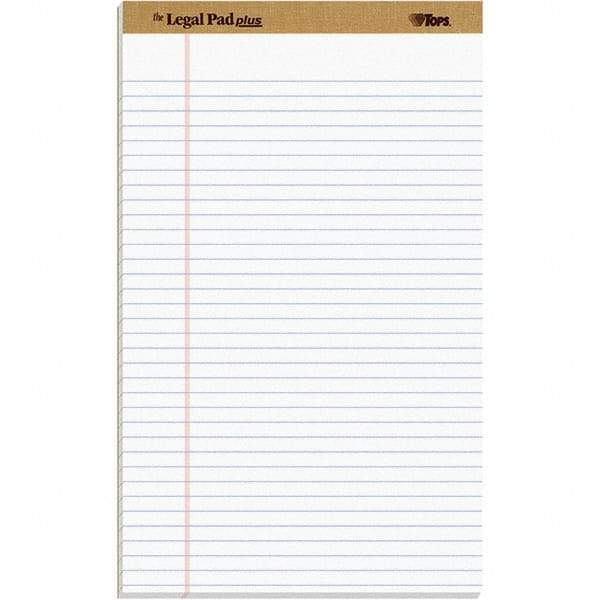 TOPS - 50 Sheet, 8-1/2 x 14", Legal/Wide (Style) Legal Pad - White - Makers Industrial Supply