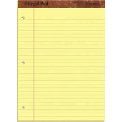 TOPS - 50 Sheet, 8-1/2 x 11-3/4", Legal/Wide (Style) Legal Pad - Canary - Makers Industrial Supply