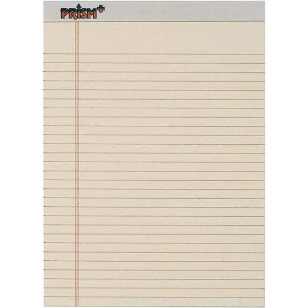 TOPS - 50 Sheet, 8-1/2 x 11-3/4", Legal/Wide (Style) Legal Pad - Pastel Ivory - Makers Industrial Supply