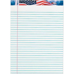 TOPS - 50 Sheet, 8-1/2 x 11-3/4", Legal/Wide (Style) Writing Pad - Red, White & Blue - Makers Industrial Supply