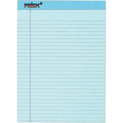 TOPS - 50 Sheet, 8-1/2 x 11-3/4", Legal/Wide (Style) Legal Pad - Pastel Blue - Makers Industrial Supply