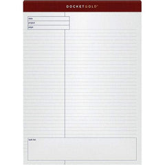 TOPS - 40 Sheet, 8-1/2 x 11-3/4", Legal/Wide (Style) Docket Ruled Pad - White - Makers Industrial Supply