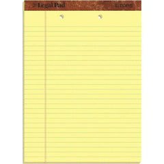 TOPS - 50 Sheet, 8-1/2 x 11-3/4", Legal/Wide (Style) Legal Pad - Canary - Makers Industrial Supply