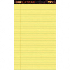 TOPS - 50 Sheet, 8-1/2 x 14", Legal/Wide (Style) Writing Pad - Canary - Makers Industrial Supply