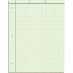 TOPS - 100 Sheet, 8-1/2 x 11", Quadrille Engineering Computation Pad - Black, Green - Makers Industrial Supply