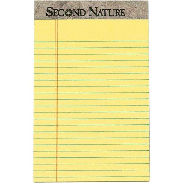 TOPS - 50 Sheet, 5 x 8", Narrow Writing Pad - Canary - Makers Industrial Supply