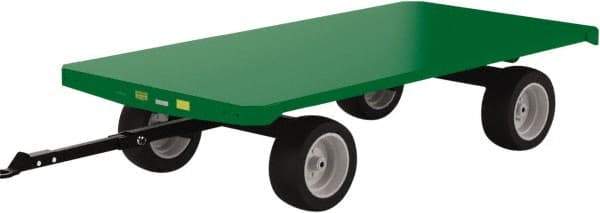 Valley Craft - 4,000 Lb Capacity Steel Quad Steer Trailer System - Steel Deck, 48" OAW, 96" Platform Length x 21-1/2" Platform Height, Pneumatic Casters - Makers Industrial Supply