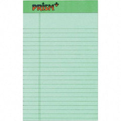 TOPS - 50 Sheet, 5 x 8", Narrow Legal Pad - Pastel Green - Makers Industrial Supply