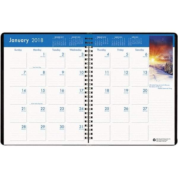 House of Doolittle - 24 Sheet, 8-1/2 x 11", Monthly Planner - Black - Makers Industrial Supply