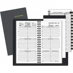 AT-A-GLANCE - 104 Sheet, 3-1/4 x 6-1/4", Weekly Appointment Book - Black & White - Makers Industrial Supply