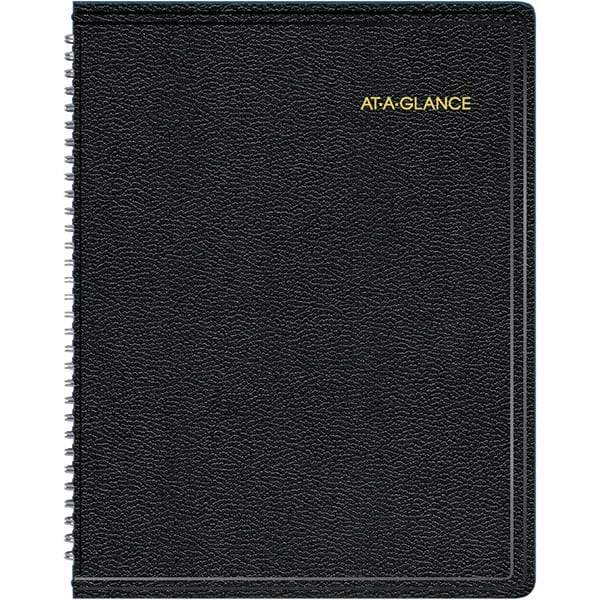 AT-A-GLANCE - 128 Sheet, 8-1/4 x 10-7/8", Weekly/Monthly Appointment Book - Black - Makers Industrial Supply