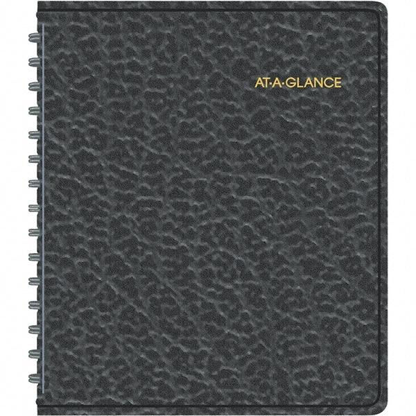 AT-A-GLANCE - 104 Sheet, 6-7/8 x 8-3/4", Weekly Appointment Book - Black - Makers Industrial Supply