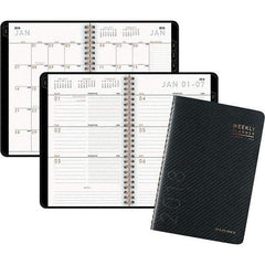 AT-A-GLANCE - 128 Sheet, 4-7/8 x 8", Weekly/Monthly Planner - Graphite - Makers Industrial Supply