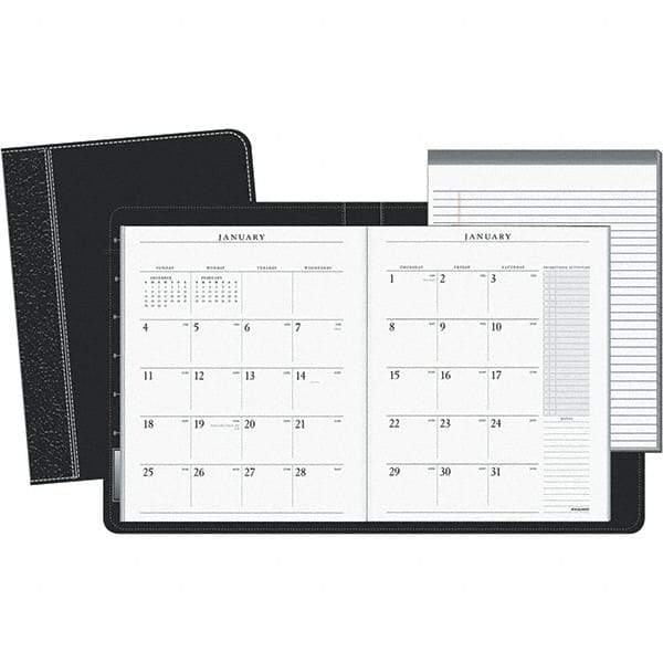 AT-A-GLANCE - 24 Sheet, 9 x 11", Monthly Padfolio - Black & White - Makers Industrial Supply