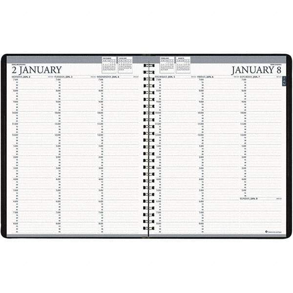 House of Doolittle - 224 Sheet, 8-1/2 x 11", Weekly Planner - Black - Makers Industrial Supply