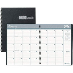 House of Doolittle - 32 Sheet, 8-1/2 x 11", Monthly Planner - Black - Makers Industrial Supply