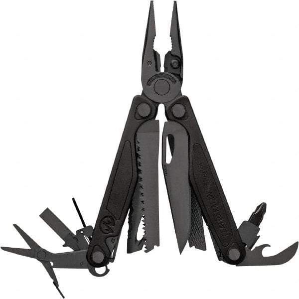 Leatherman - 1 Piece, Multi-Tool Set with 19 Functions - Black, 4" Closed Length - Makers Industrial Supply