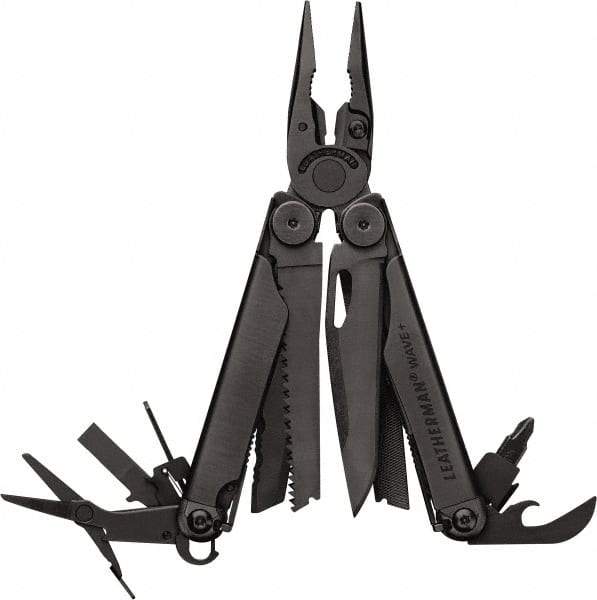 Leatherman - 1 Piece, Multi-Tool Set with 18 Functions - Black, 4" Closed Length - Makers Industrial Supply