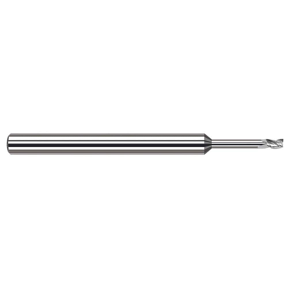 Harvey Tool - Square End Mills; Mill Diameter (Decimal Inch): 0.0300 ; Length of Cut (Decimal Inch): 0.0450 ; Material: Solid Carbide ; Finish/Coating: Uncoated ; Shank Diameter (Inch): 1/8 ; Single or Double End: Single - Exact Industrial Supply