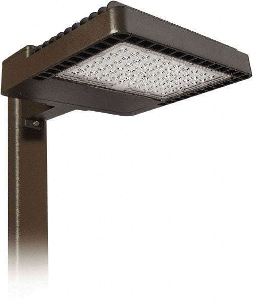 Philips - 150 Watt LED Area Light - Clear Glass Lens, Mogul Base, Pole Mount, 120 to 277 Volts, IP66 Ingress Protection, 19.4" Long x 4.3" High x 13.6" Wide - Makers Industrial Supply