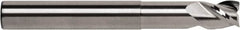 RobbJack - 1/2", 1/2" LOC, 1/2" Shank Diam, 5" OAL, 3 Flute, Solid Carbide Square End Mill - Single End, Uncoated, Spiral Flute, 40° Helix, Centercutting, Right Hand Cut, Right Hand Flute, Series FM-301 - Makers Industrial Supply