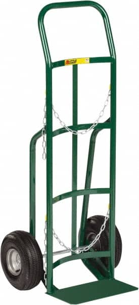 Little Giant - 800 Lb Capacity 47" OAH Cylinder Hand Truck - 8 x 14" Base Plate, Continuous Handle, Steel, Full Pneumatic Wheels - Makers Industrial Supply