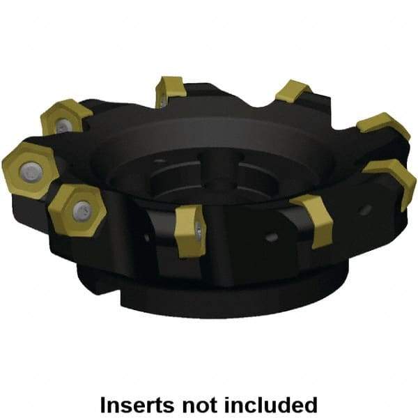 Kennametal - 117.33mm Cut Diam, 32mm Arbor Hole, 8mm Max Depth of Cut, 45° Indexable Chamfer & Angle Face Mill - 5 Inserts, HNPJ 1307... Insert, Right Hand Cut, 5 Flutes, Through Coolant, Series Dodeka Max - Makers Industrial Supply