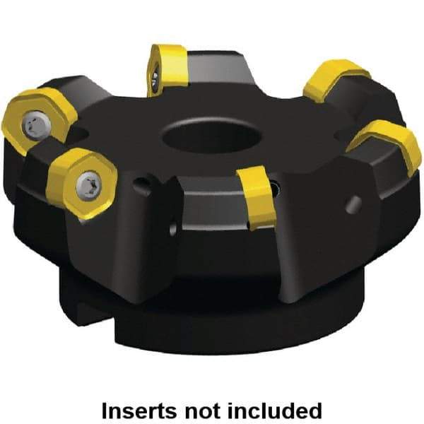 Kennametal - 8 Inserts, 3.667" Cutter Diam, 0.064" Max Depth of Cut, Indexable High-Feed Face Mill - 1.063" Arbor Hole Diam, 1.968" High, KSHR Toolholder, HNGJ 0905.. Inserts, Series Dodeka Mini High-Feed - Makers Industrial Supply