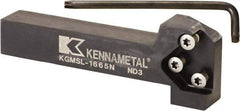 Kennametal - External Thread, 177.8mm OAL, Left Hand Indexable Grooving Cutoff Toolholder - 38.1mm Shank Height x 38.1mm Shank Width, KGMS Toolholder Style, Series A4 - Makers Industrial Supply