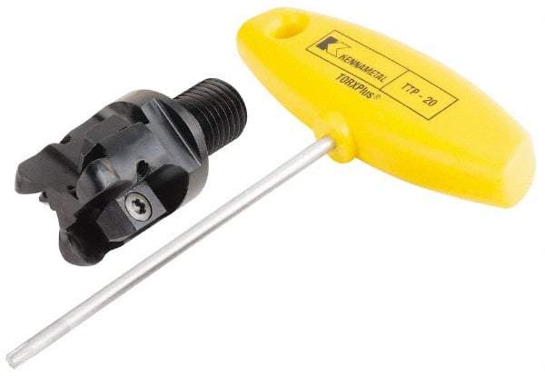 Kennametal - 31.75mm Cutting Diam, 1-1/4" Max Depth of Cut, Modular Connection Indexable Copy End Mill - 3 Inserts, RP.. 43.. Insert, KIPR Toolholder, Through Coolant - Makers Industrial Supply